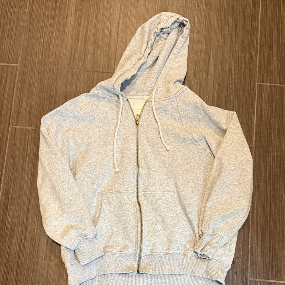 American Eagle Outfitters Gray Zip-Up Hoodie